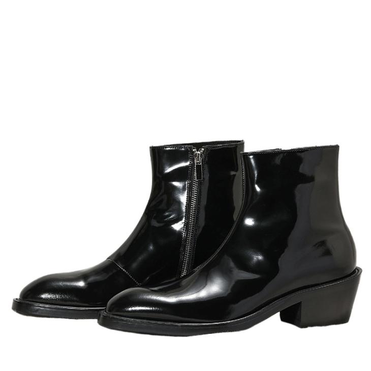 Mens Billy Patent Leather Ankle Boots  |  Boots Boots Black