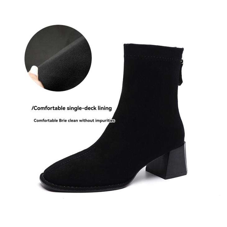 Mens Billy Suede Ankle Boots With Diamond Heel  |  Boots Boots Black