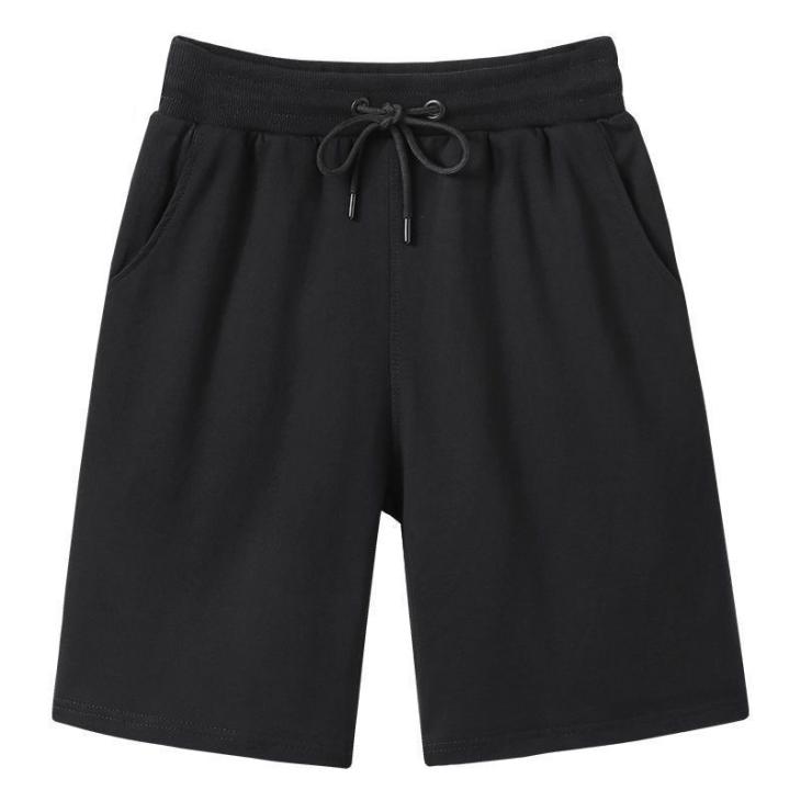 Mens Black Casual Drawstring Sweat Shorts  |  Sportswear Loungewear Black