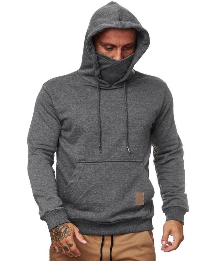 Mens Black Drawstring Hoody  |  Sportswear Hoodies & Sweatshirts Black