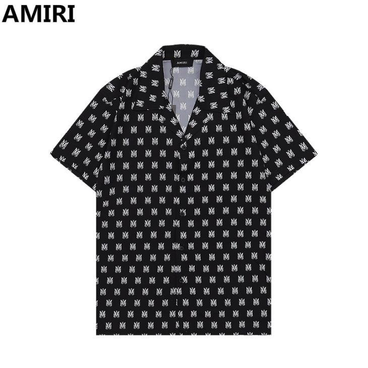 Mens Black & White Graphic Print Shirt  |  Shirts Mens Clothing Black