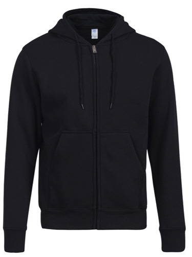 Mens Black Zip Thru Hoody  |  Sportswear Hoodies & Sweatshirts Black