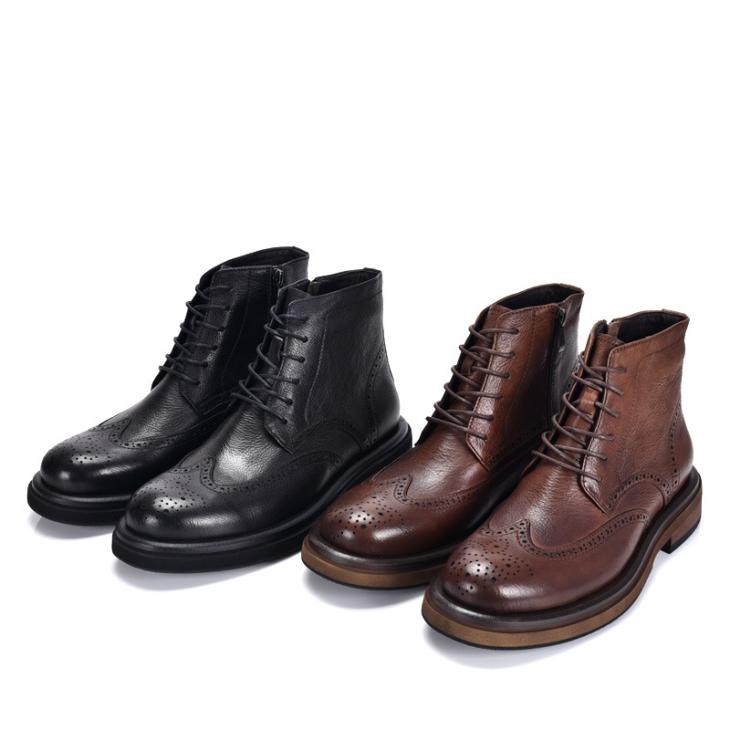 Mens Brogue Leather Lace Up Boot  |  Boots Boots Boots