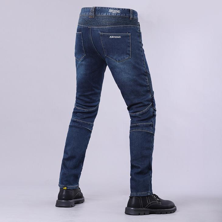 Mens Denim Straight-Leg Biker Jeans  |  Denim Denim Denim