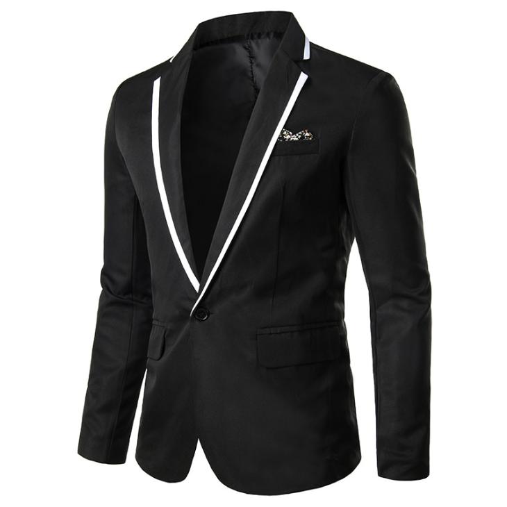 Mens Grain De Poudre Jacket With Embroidered Collar  |  Jackets And Blazers Jackets And Blazers Black