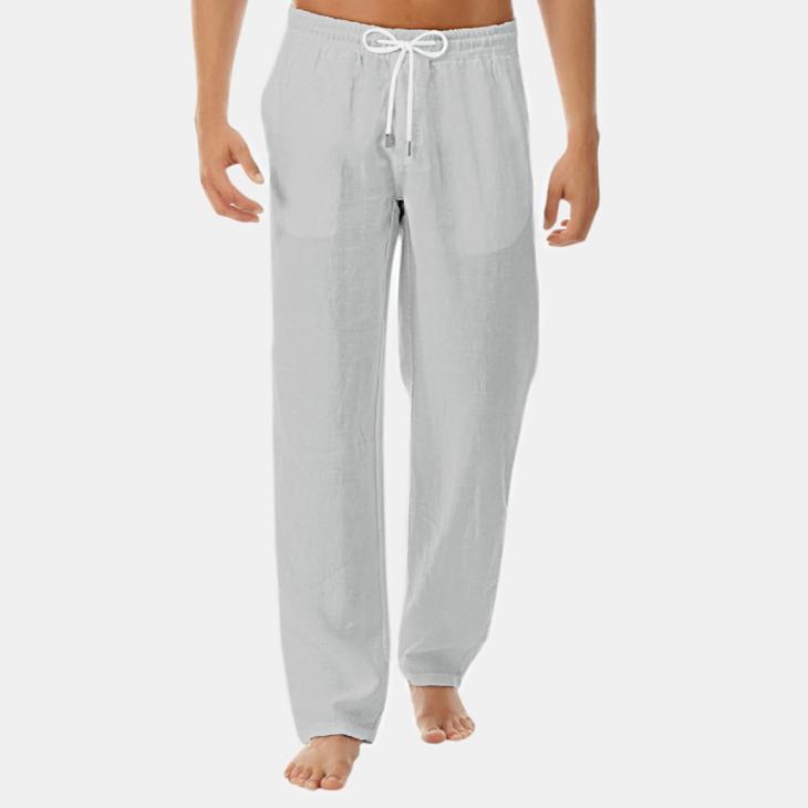 Mens Grey & Navy Long Jersey Pyjama Bottoms  |  Loungewear Loungewear Blue