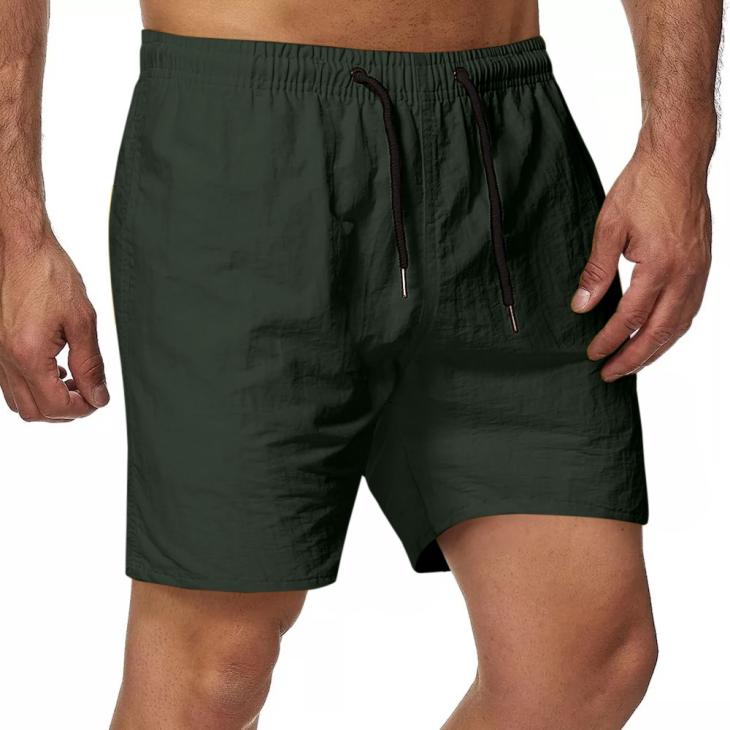 Mens Khaki Cargo Swim Shorts  |  Shorts Mens Clothing Green