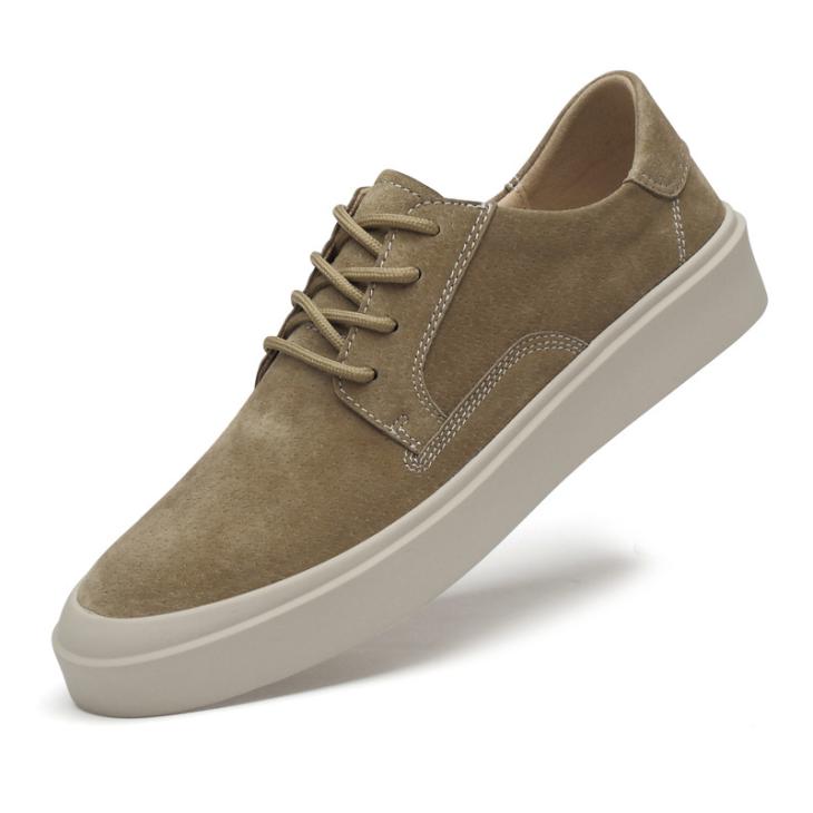 Mens Sand Lace Up Microfibre Trainers  |  Trainers Mens Shoes Brown