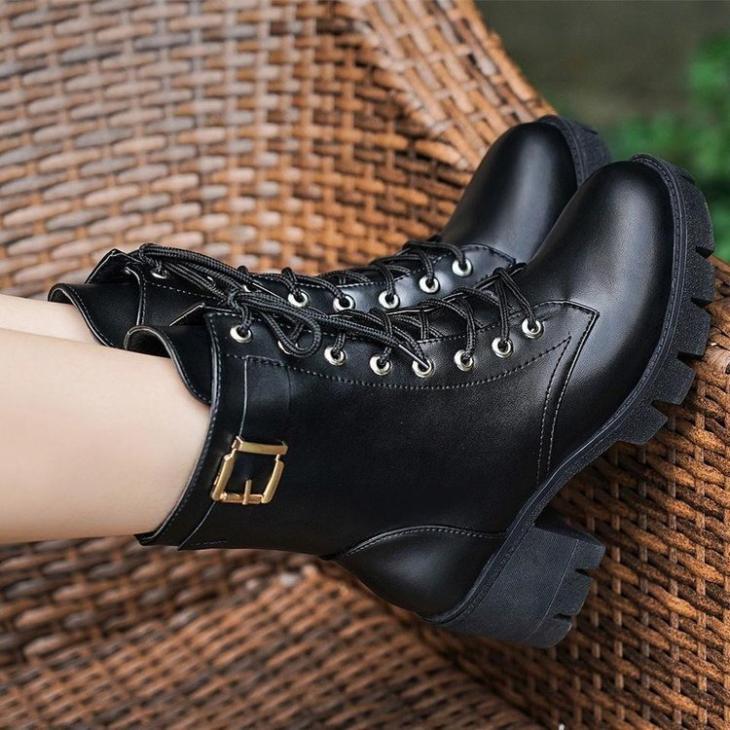 Womens Charlie Leather Ranger Boots  |  Boots Boots Black