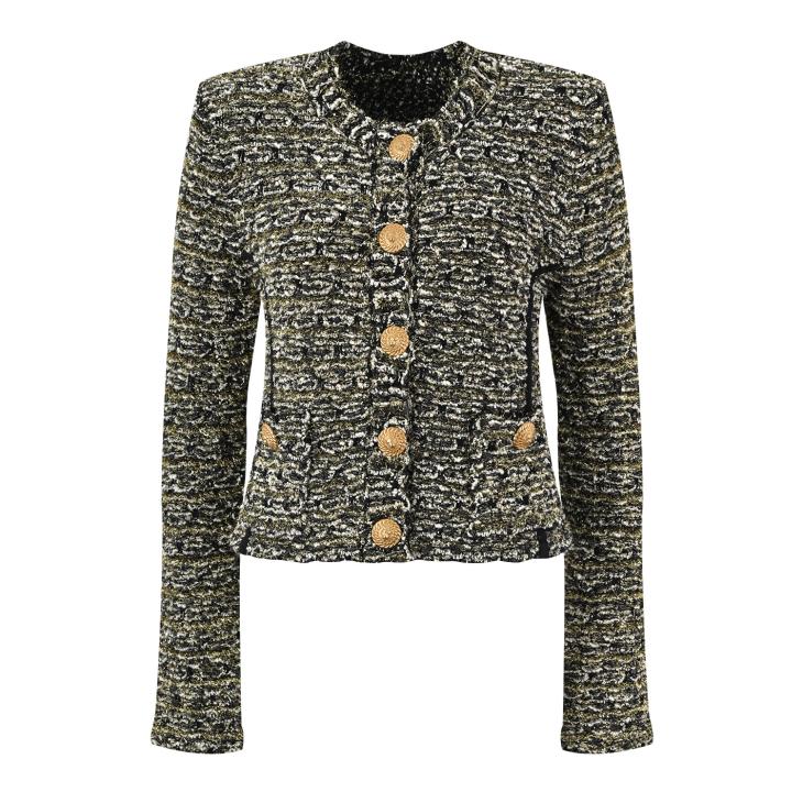 Womens Cropped Tweed Knit Jacket  |  Jackets And Blazers Jackets And Blazers Jackets And Blazers