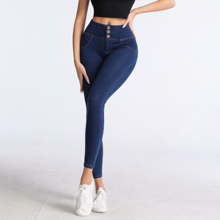 Womens Indigo Kate Crop Jeggings  |  Trousers Jeans & Jeggings Blue