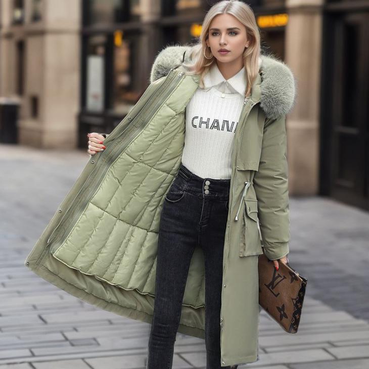 Womens Khaki Mid Length Parka Coat  |  Coats & Jackets Coats & Jackets Coats & Jackets