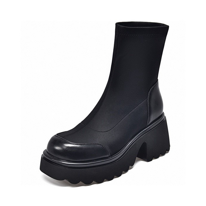 Womens Leather Platform Boots  |  Boots Boots Black