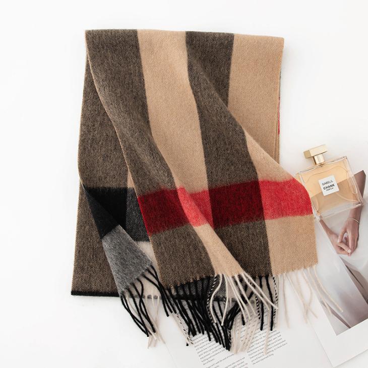 Womens Natural Check Shawl Wrap  |  Scarves & Wraps Scarves & Wraps Neutral