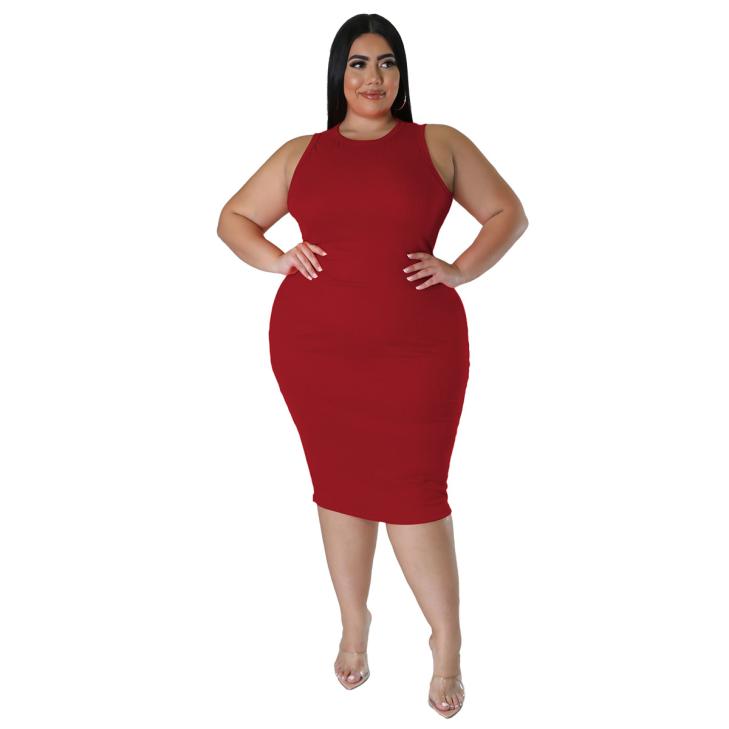 Womens Red Rib Racer Midi Dress  |  Dresses Dresses Dresses