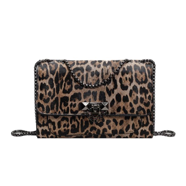 Womens Brown Animal Print Bead Trim Bag  |  Bags Bags Bags