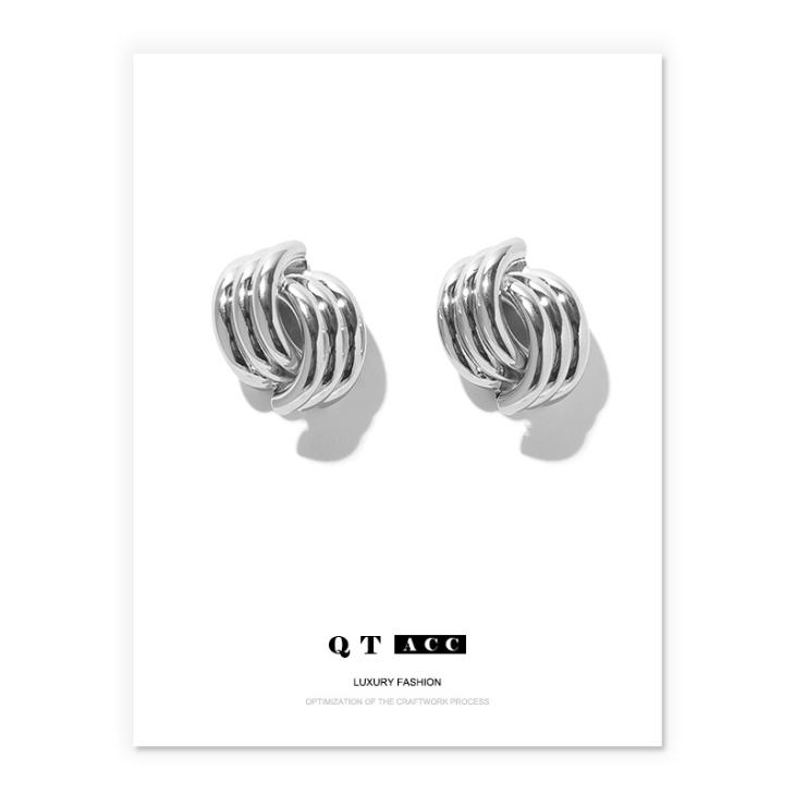 Womens Silver Knot Stud Earrings  |  Jewellery Jewellery Jewellery